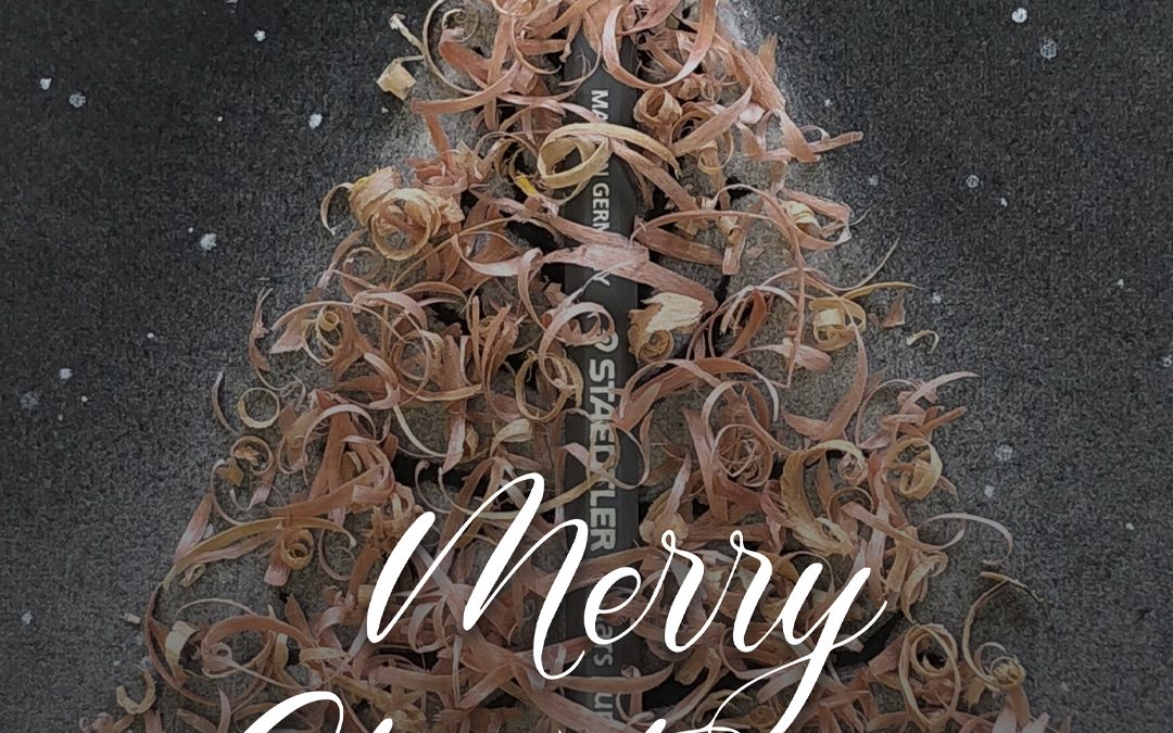 Felicitacion por navidad a carboncillo/